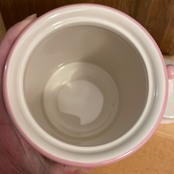 LITTLE HAPPY SPRING by MAGENTA Canister Brown Bunny Rabbit Floppy Ears Pink Trim - Picture 5 of 9